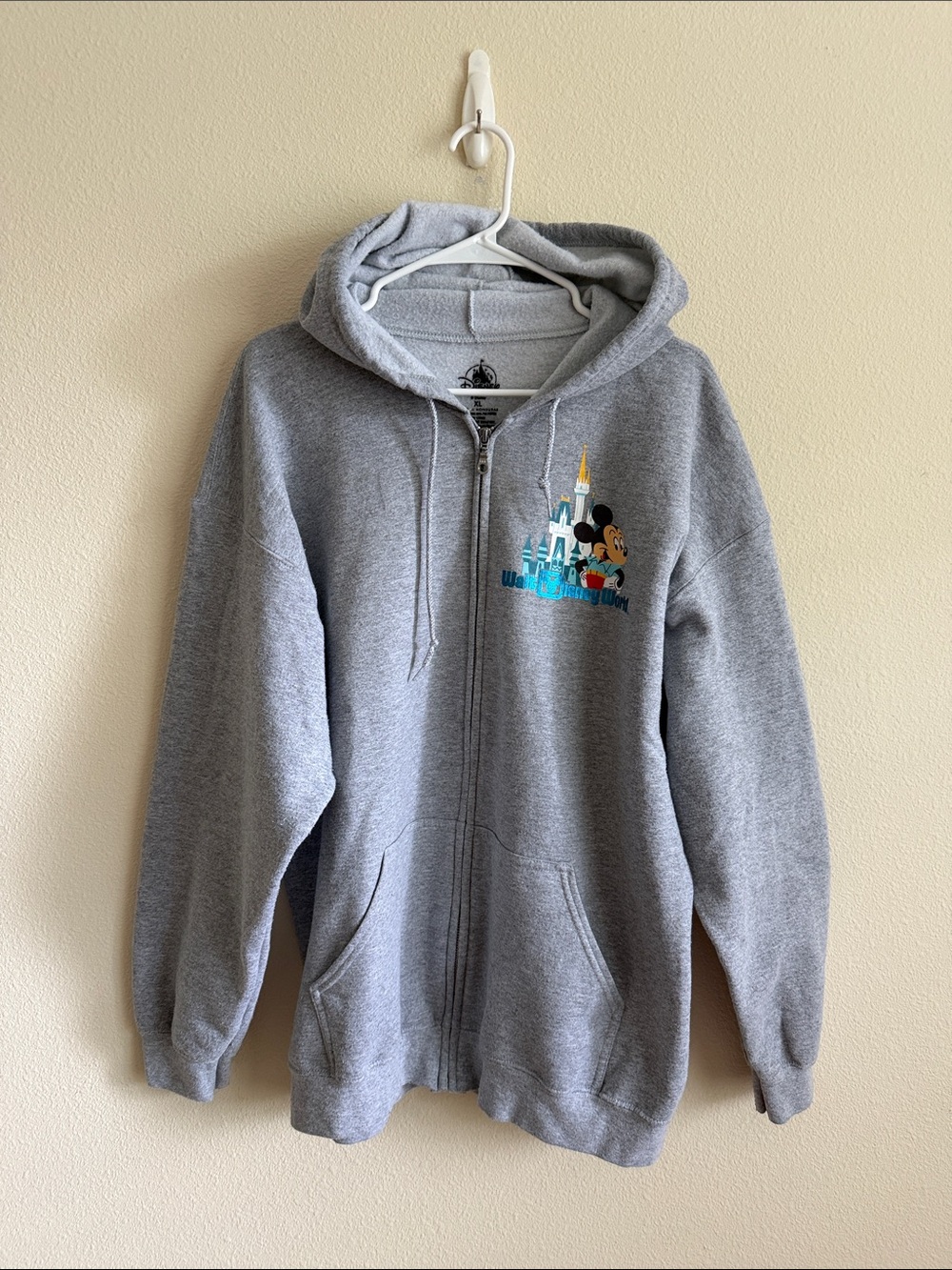 Walt Disney World Grey Zip Up Hoodie
